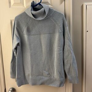 L.L. Bean Light Blue Cowl Neck Sweater
